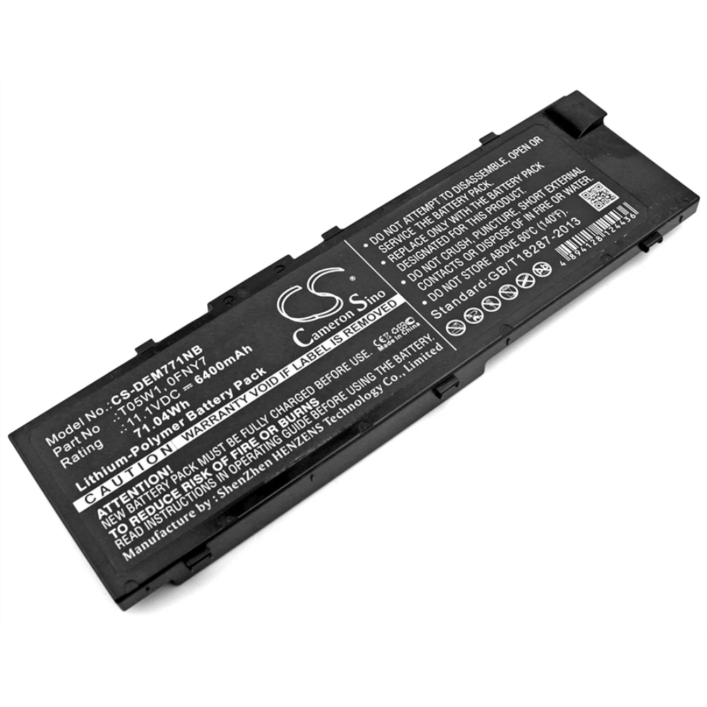 

Li-Polymer Notebook, Laptop Battery for DELL, 11.1V, 6400mAh , Compatible Models: Precision 15 7000, Precision 15 7510
