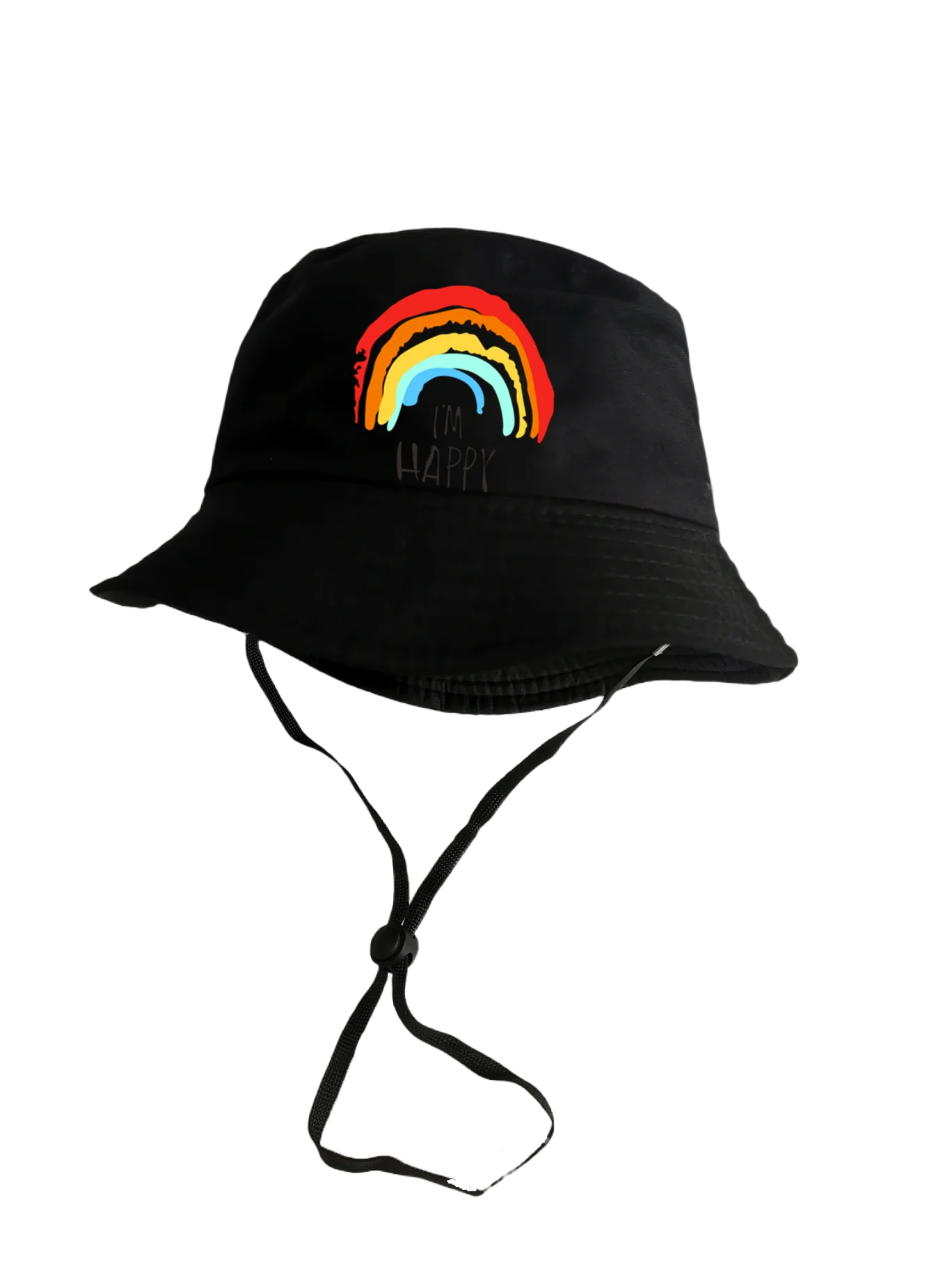 baby bucket hat accessories sun fishing fishman rainbow printed hat cap for boys and girls kids Windproof rope mommy and me