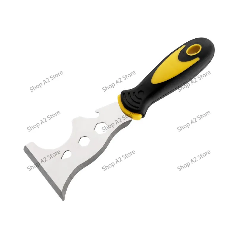 Multifunctional Putty Blade Stainless Steel Cleaning Oil Stain Bottle Opener Hexagonal Wrench Nail Raiser Roller Cleaning