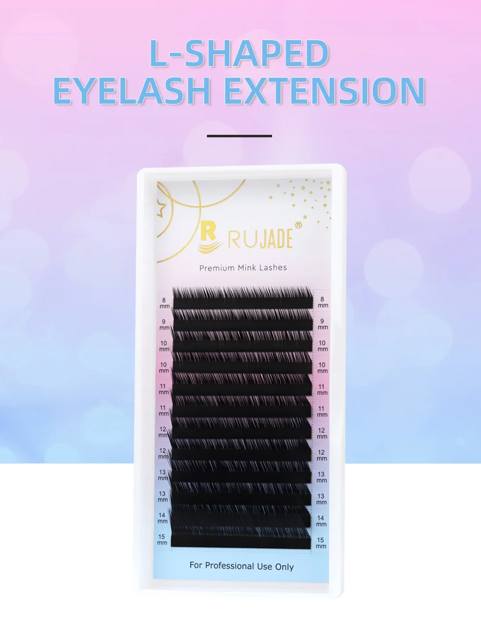 Lashrujade L L+ LC LD LU(M) Curl Einzelne Wimpernverlängerung Natürliches weiches Kunstnerz Russisches Volumen Make-up L M Wimpernzubehör – Detail 2
