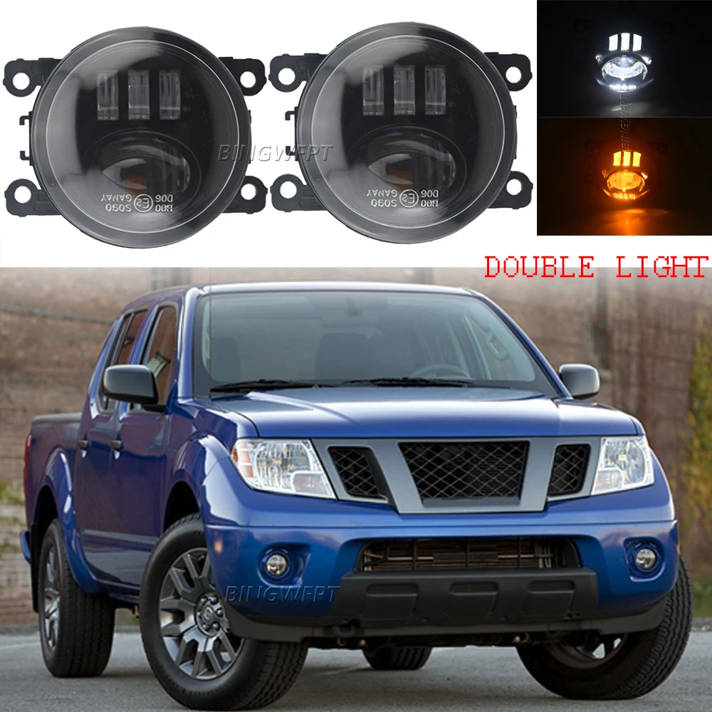 BINGWFPT Daytime Running Light Fog Lamp Assembly Fog Light For Nissan Frontier 2005-2015 (2011-2015 Must Have Metal Bumper)