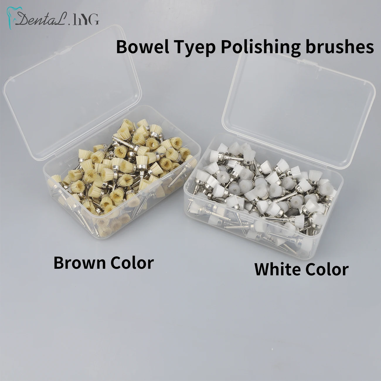 100Pcs Dental Polishing Brush Nylon Wool Cotton Wheel Prophy Cup Teeth Polisher Alumina Silicon Jewelry Buffing Latch Flat Bowl