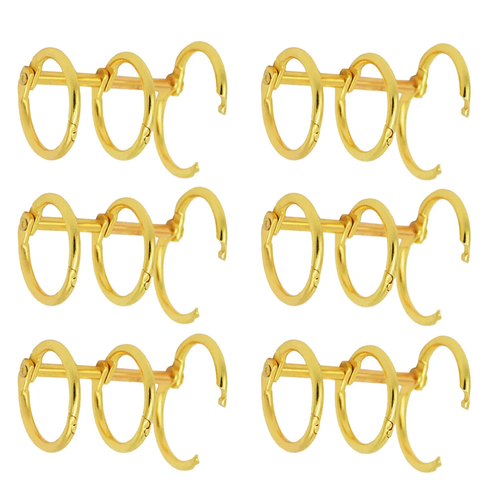 6 Pcs Metal Binder Binding Rings Notebook Spring for Notepad Discs Planner Spiral Mushroom Supplies Clips Mini Three-holes A5