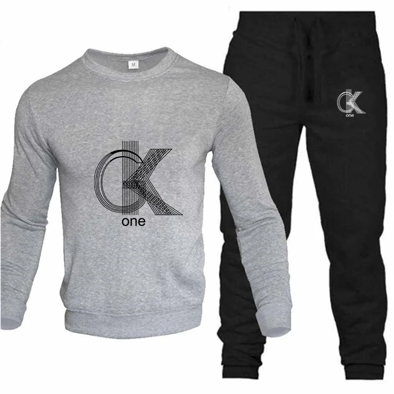 Men\'s Sets Two Pieces Sweatshirts + Sweatpant Cardigan Coat Autumn Winter Warm Clothes Male Casual Tracksuit Suits
