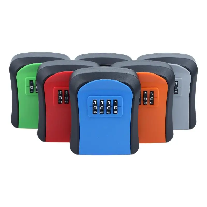 Wall Mounted Key Safe Box 4 Digits Combination Password Lock Waterproof Key Storage Keeper For Home Rental Outdoor Use