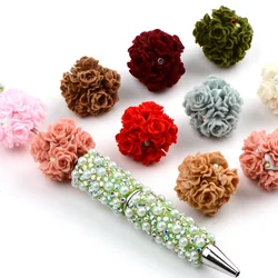 5pcs Acrylic Flower Ball Bead,26mm Round Flower Bead for Charm Valentine's Day Gift DIY Jewelry Phone Chain Bead Pen Accessories