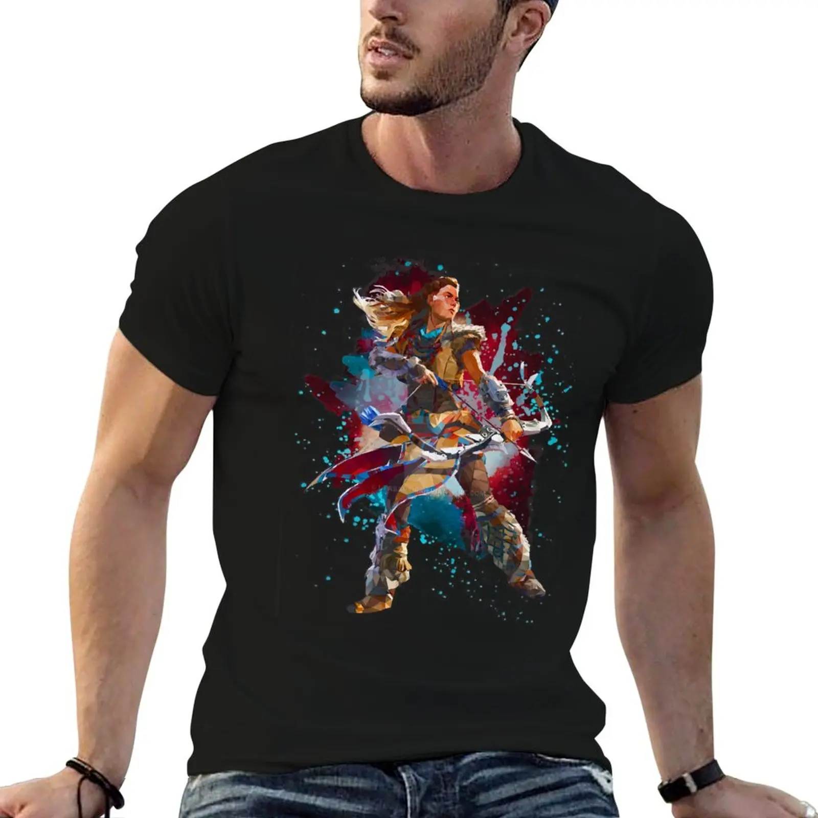 Zero Dawn T-Shirt summer 2026 hippie clothes t shirt men 100℅ cotton