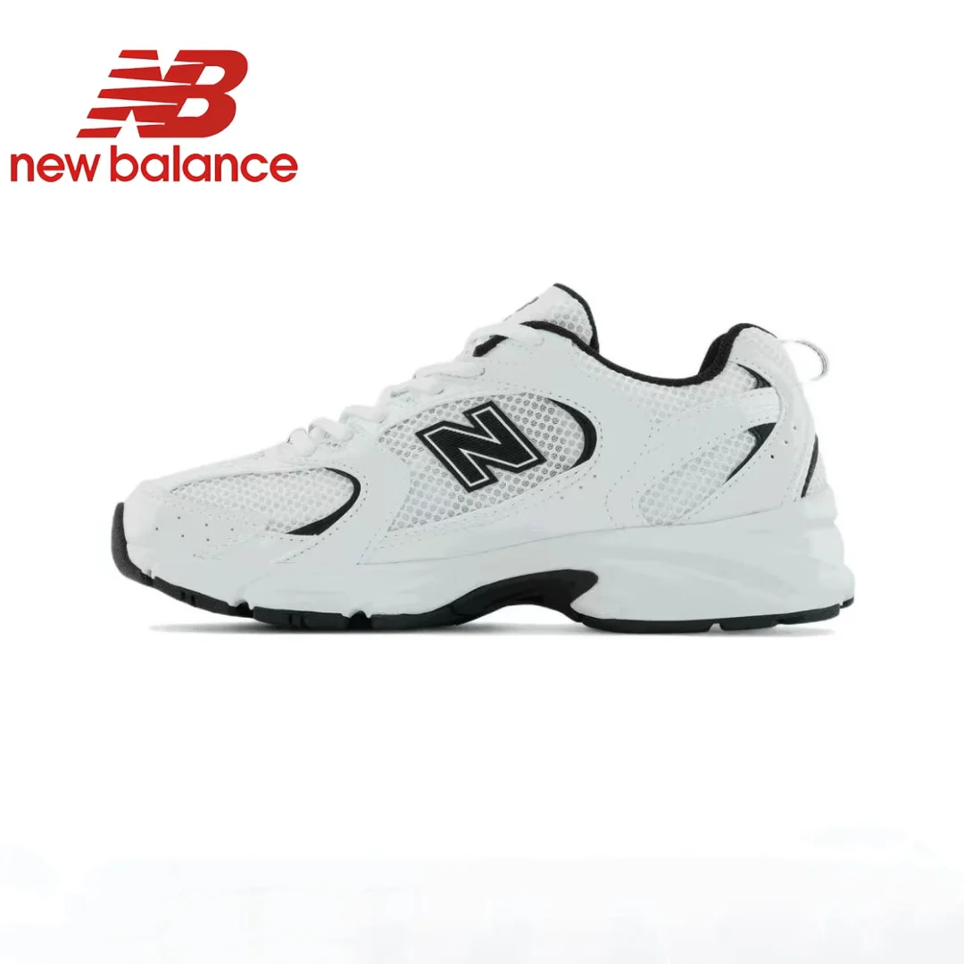 Original New Balance NB 530 Classic Vintage Mesh Fabric Faux Leather Casual Men's and Women's Running Shoes White MR530EWB