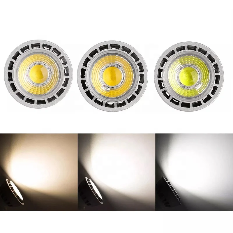 10Pcs Ultra Bright Dimmable COB Lamp Cups Warm White E27/GU10/MR16 3W/5W/7W Spotlights for Commercial Lighting Halogen Equivalen
