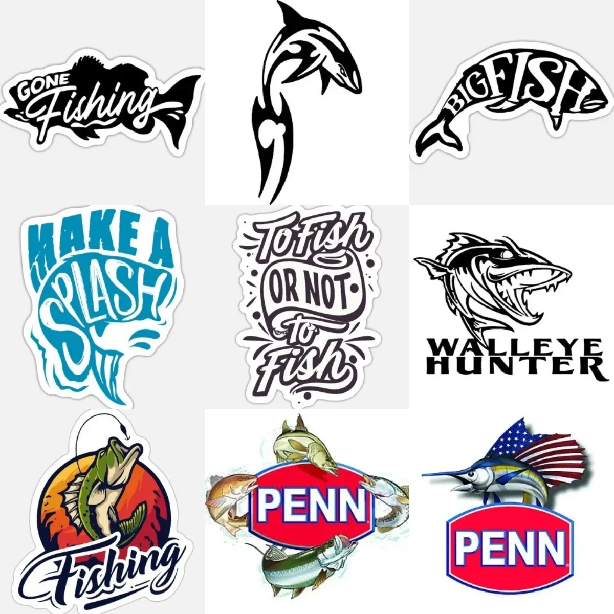 

Creative Fish Fishing Perch Emblem PVC Sticker for Decorate Motorcycle Helmet Wall Car Van Helmet Camper Decal Accessories