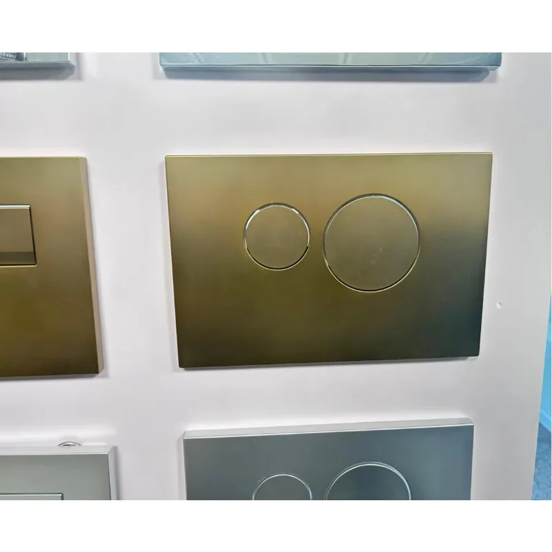 High-quality gold-plated double-button flush valve for villa hotel bathroom concealed toilet tank