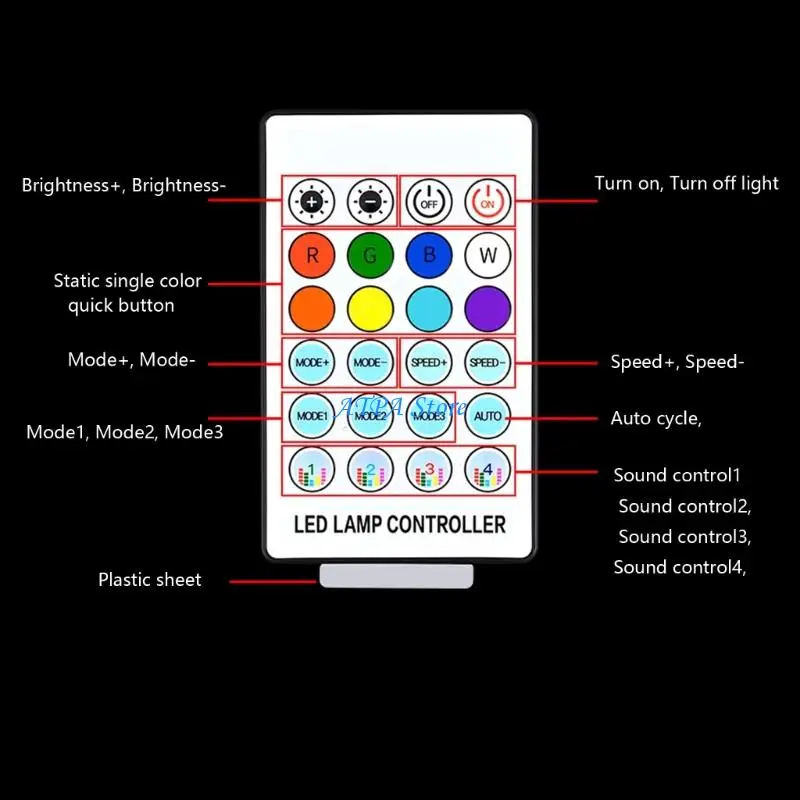 

U13C Remote Control Selectable Lighting Effect Vehicle Mood Decoration Light