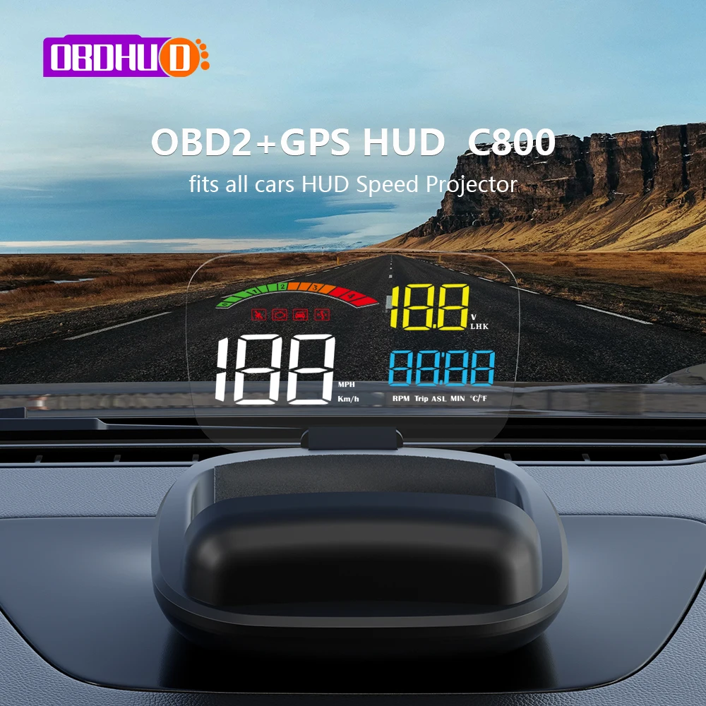 

Car HUD Projector OBD2 GPS Head Up Display Auto Digital Speedometer Water Temp Fuel Consumption Meter Electronic Accessories