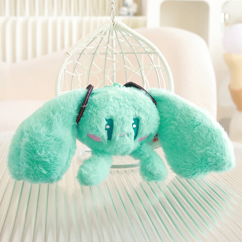 Hot Anime Hatsune New Miku Rabbit Ears Q Version Kawaii Figure Mini Bag Pendant Plush Pendant Cosplay Props Gifts