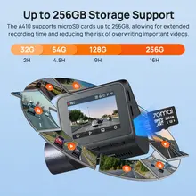 A400 Quad HD Car DVR 24H Night Vision #5