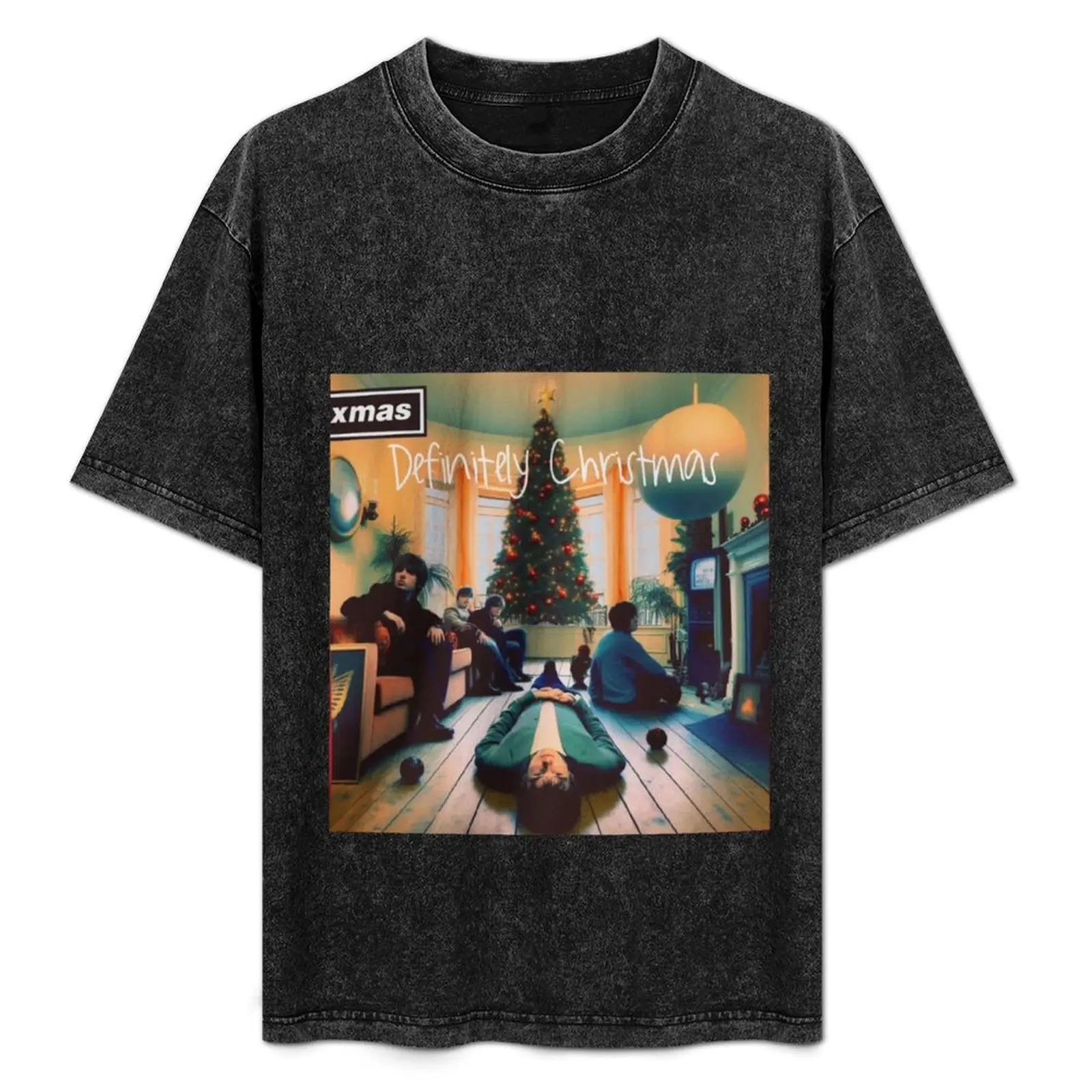 Oasis Definitely Christmas Rock Noel T-Shirt Work Utility Short Sleeve Shirt