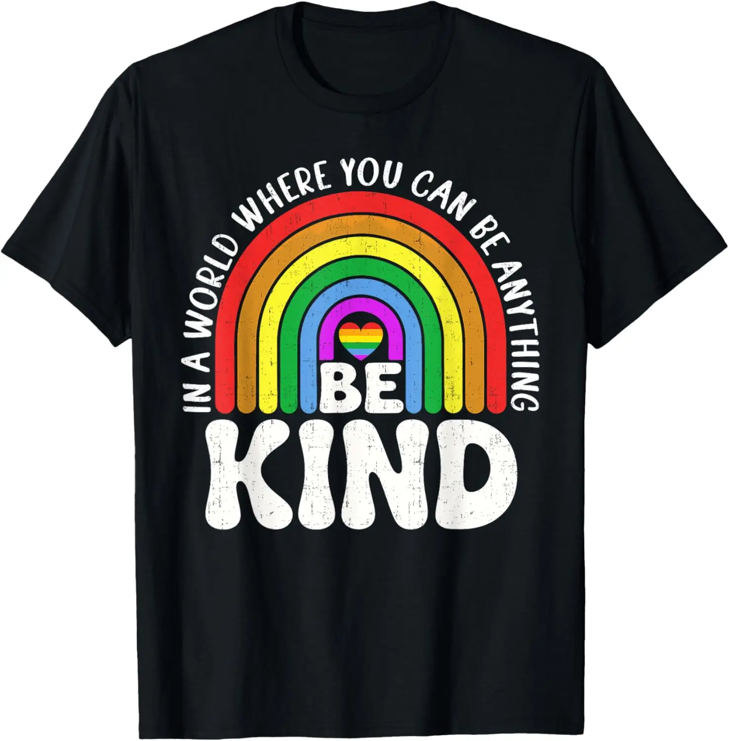 

Хлопковая футболка Be Kind Rainbow LGBT Pride Month Support с графическим рисунком, повседневная футболка унисекс
