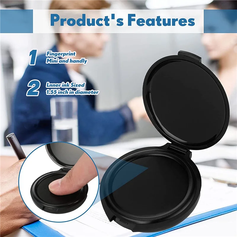 

J1UL1N 40 Pcs Fingerprint Fingerprint Ink Pad Mini Black Stamp Ink Pad Notary Supplies Identification Security ID Fingerprint