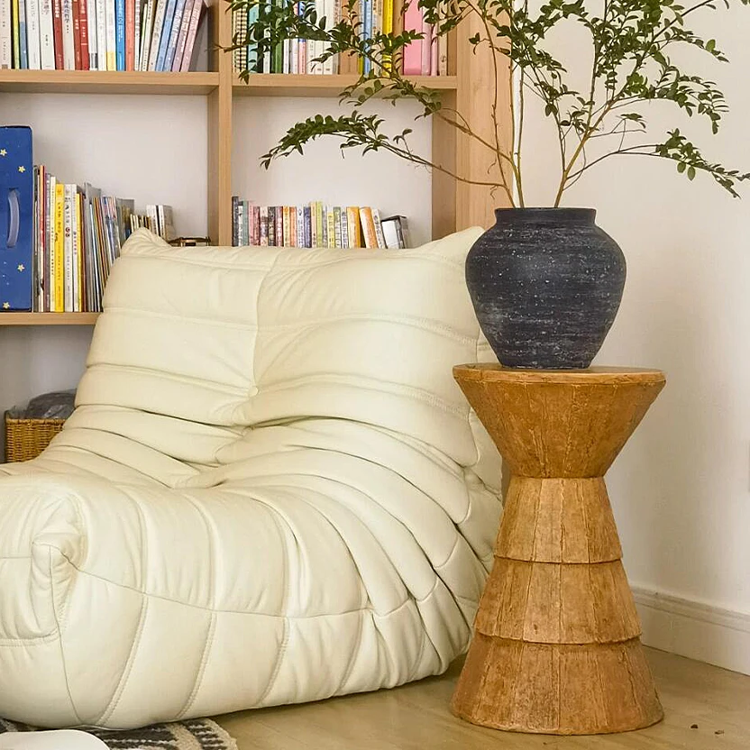 Immagine 5: Tavolino da salotto di design retrò Tavolini da caffè per divani artistici Comodino per camera da letto antico Tavolino rotondo per caffè commerciale