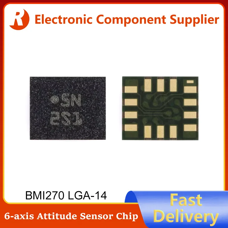 5Pcs BMI270 LGA-14 Brand New Original 6-axis Intelligent Low-power Inertial Measurement Unit Sensor IC Chip in Stock Fast Delive