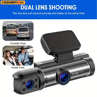 Car DVR M8 Wide-angle 2-record High-definition Night Vision 1080P Driving Recorder Suction Cup 2-lens Car Front and inside Video