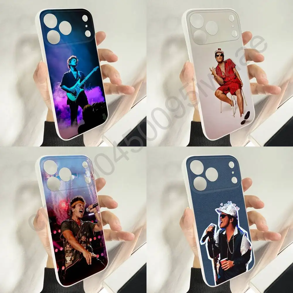 

Singer B-Bruno Mars Phone Case For iPhone 11,16,15,14,13,17,12,Plus,E,Air,Mini,Pro,Max Magnetic Magsafe Soft Cover
