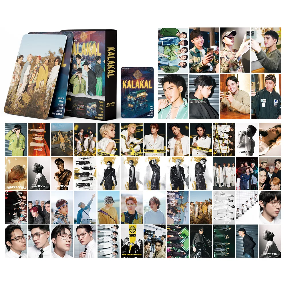 55pcs/Set Kpop SB19 Boxed Card Fans Meeting Sound Break 19 Photocard High Quality HD Photo Double Sides Printing Fans Collection