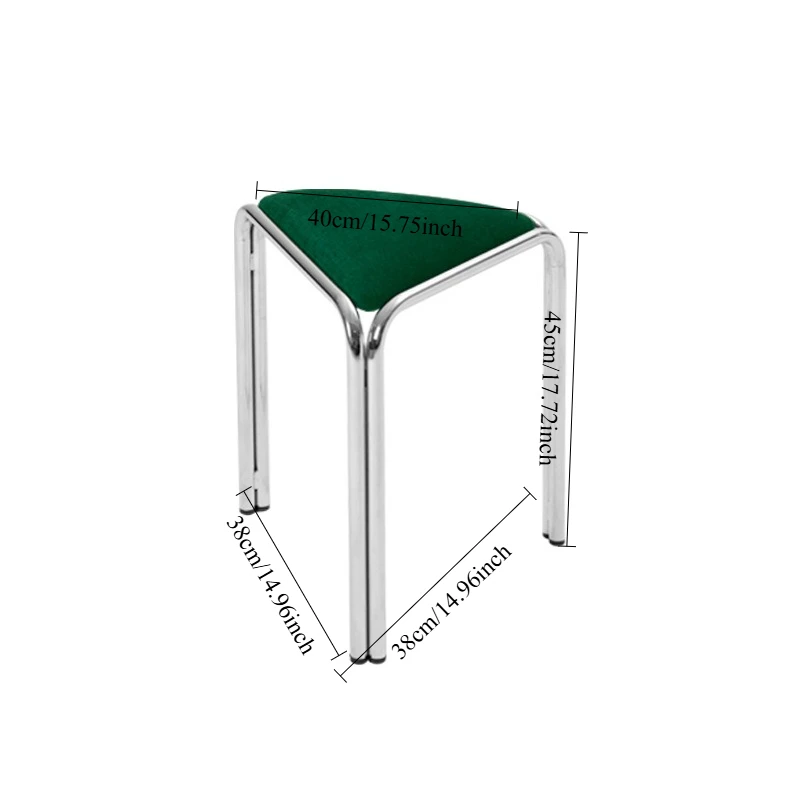 -ww Retro Triangle  Small Bench, Multifunctional Seat for Home, Cafe & Hotel