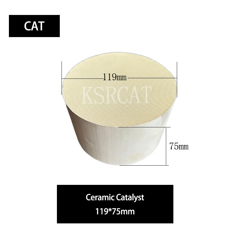 

Exhaust Systems Ceramic Three-Way Catalytic Converter 119x75mm Euro 5 Standard Universal Fit Honeycomb Structure