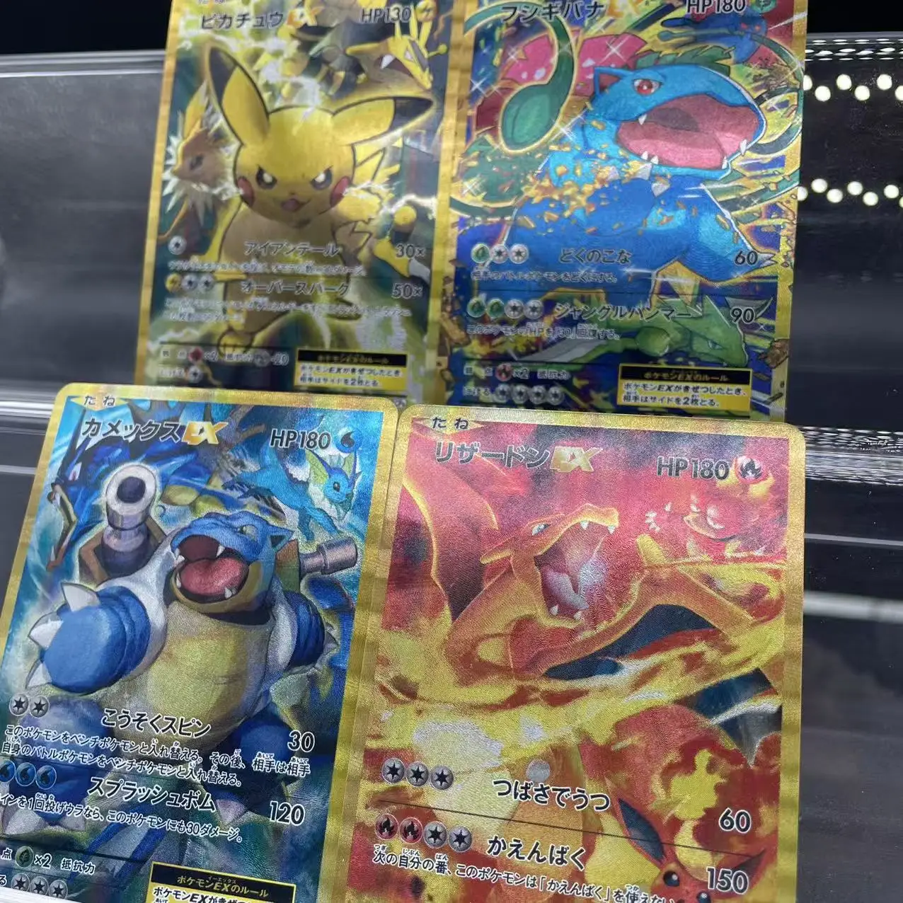 4 шт./компл. Diy Ptcg японская версия коллекционная карточная игра Pichu Venusaur Blastoise Charizard текстурированная голографическая самодельная коллекционная карта