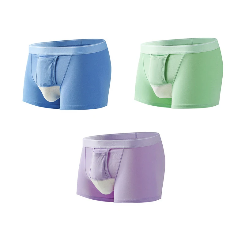 Separate men's underwear, cotton sexy boxer shorts 3PCS