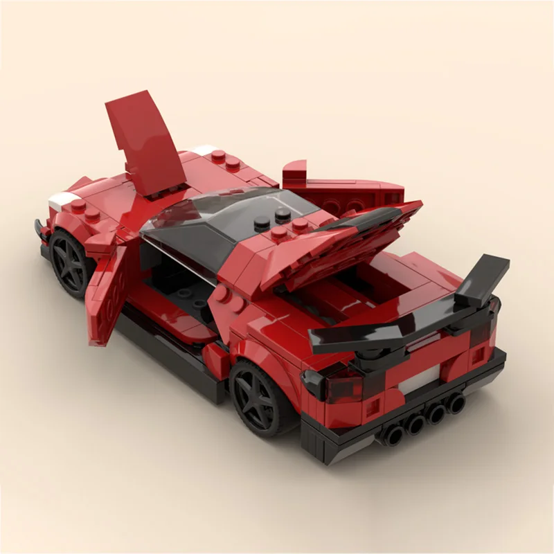 Модель скоростного гиперкара MOC, строительные кирпичи C8 Z06, верхний уровень, спортивный автомобиль, модульная технология, подарки, праздник, сборка, детские игрушки, костюм