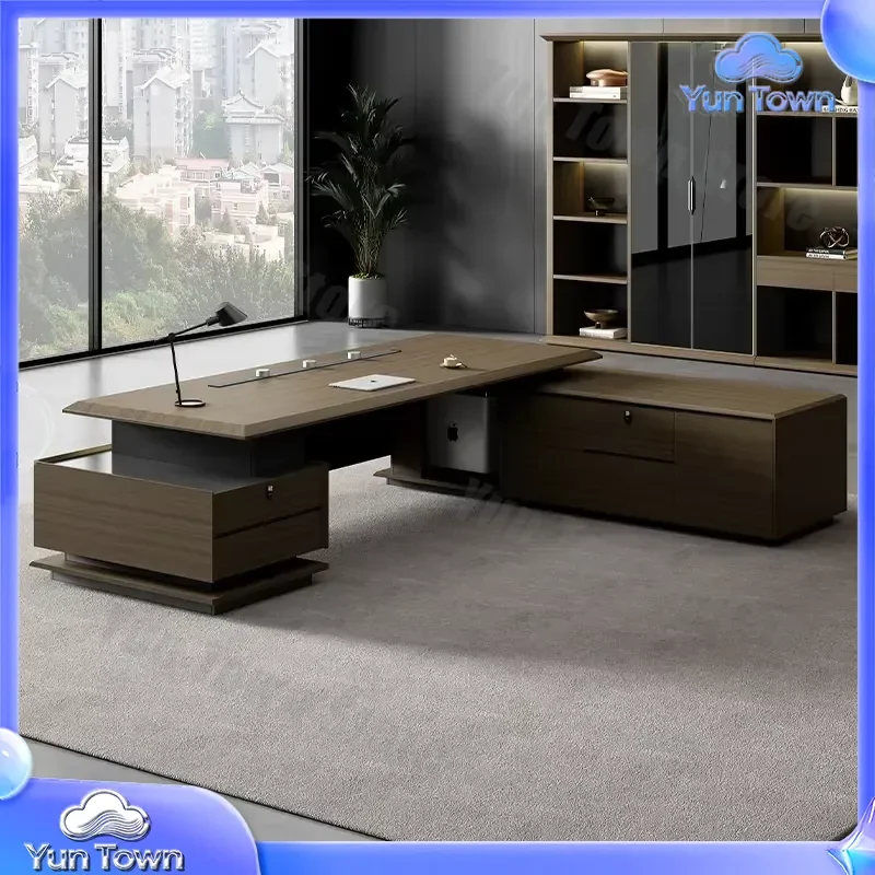 for 2026 Modern Office Manager Wooden Desk L Shape CEO Desk Computer Table Office Desk Workstation Executive  Home Office