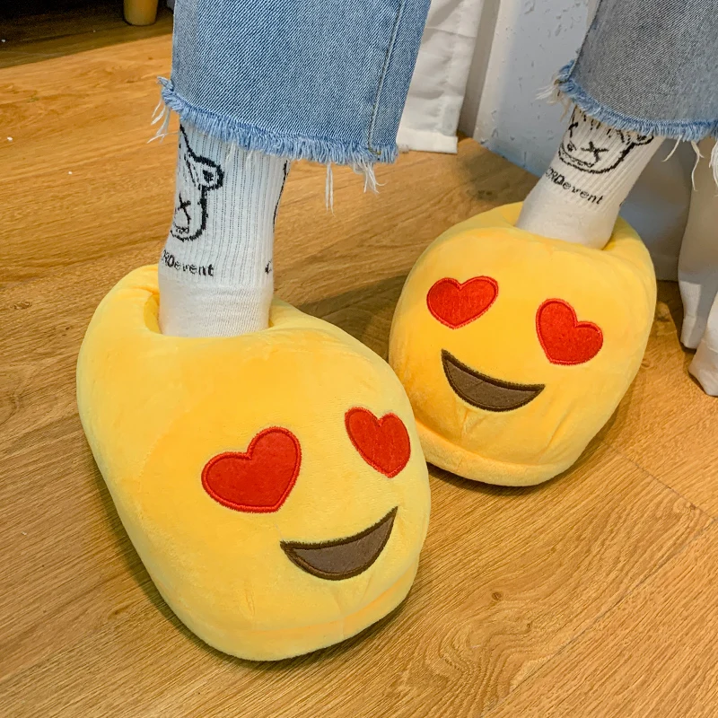 

Cotton Slippers for Men and Women, New Style for Autumn and Winter, Indoor Home Wear, Warm Thick-Soled Couple Cotton Slippers, Plush and Fleece-Lined