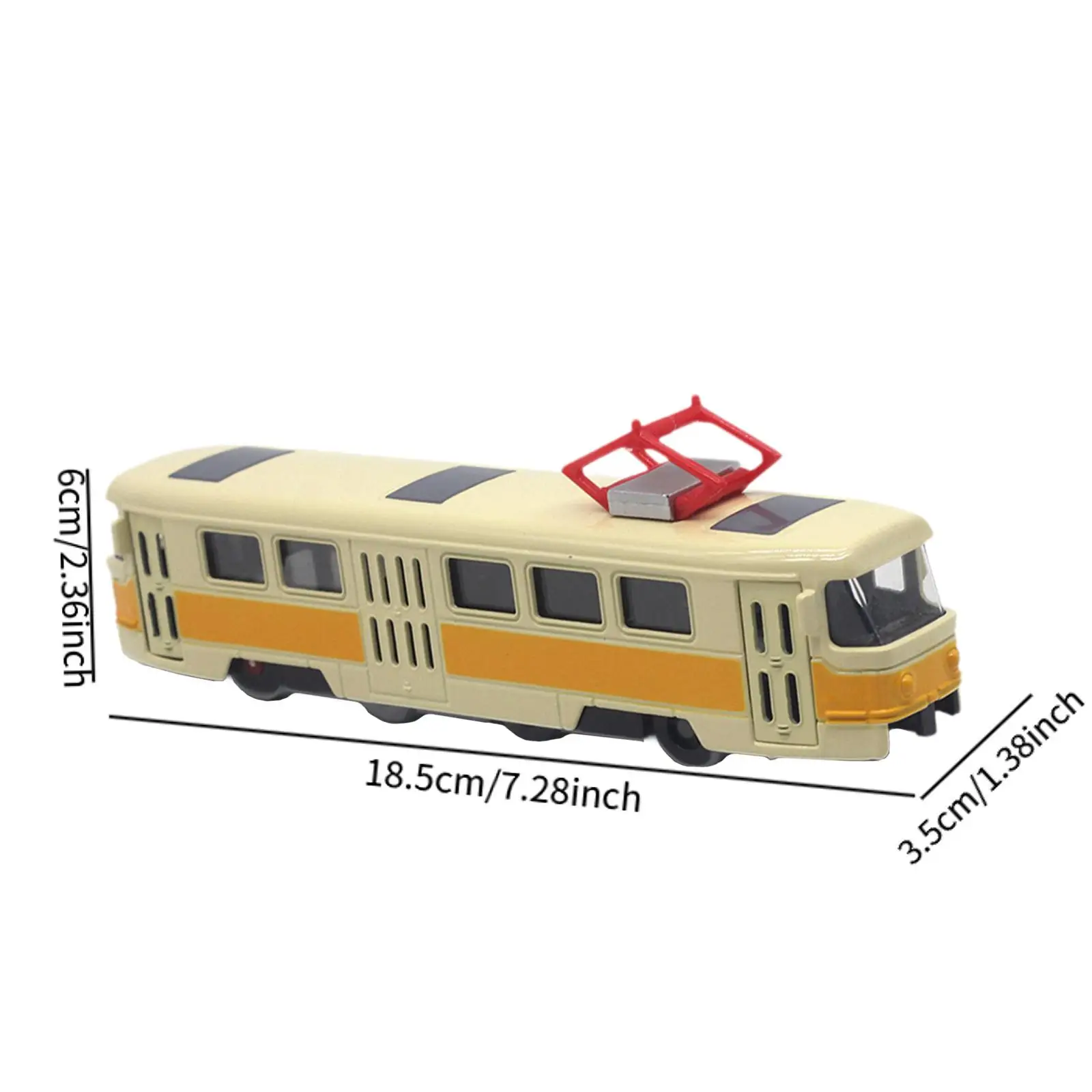 Schaal 1:90 Simulatie Legering Tram Model Speelgoed Diecast Legering Bus Geluid en Licht Muziek Metro Bus Decoratief Model Speelgoed Voor Kinderen