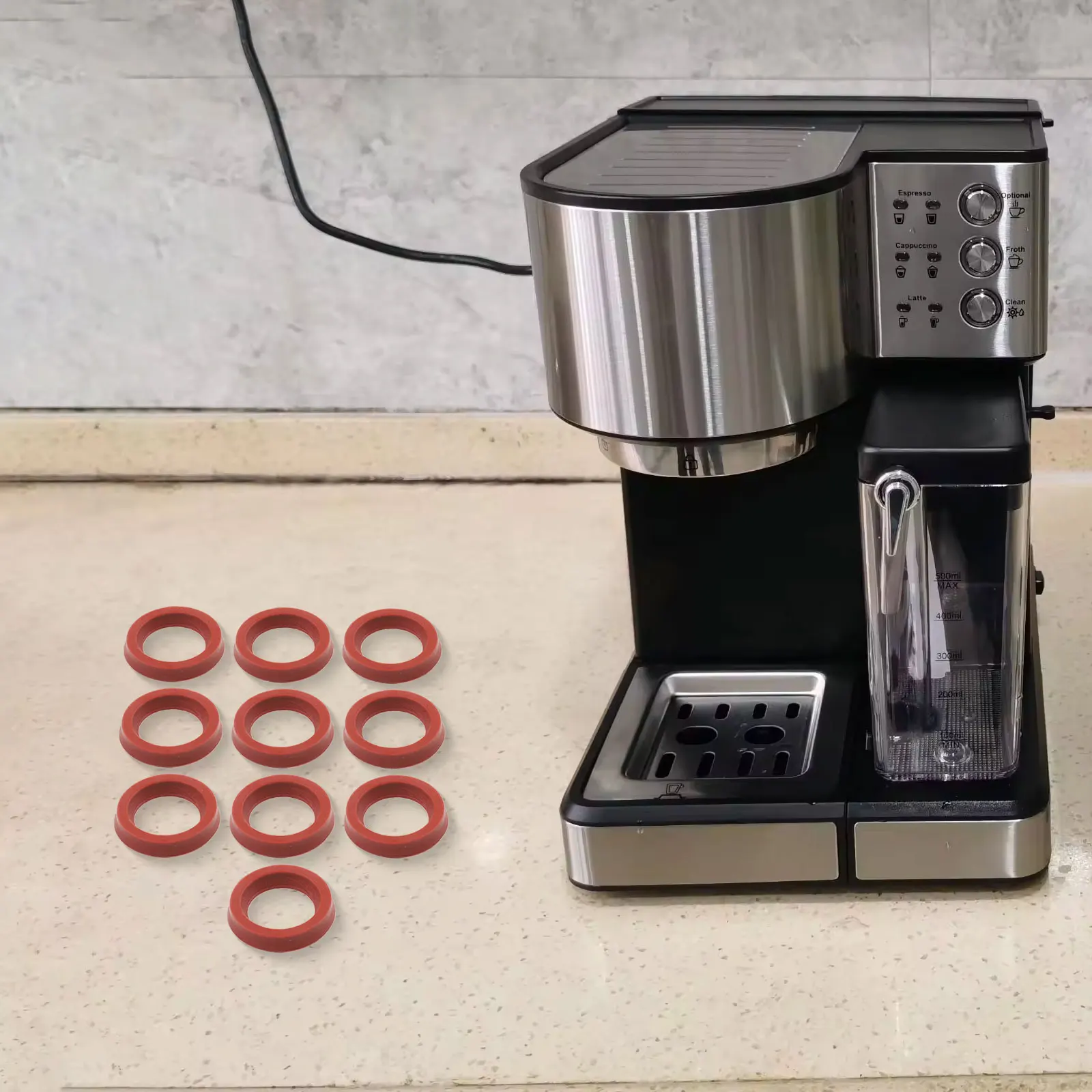 Paquete de 10 sellos para máquina de café Krups, Bosch, Siemens, Melitta, AEG, piezas de repuesto de silicona para máquina de Espresso