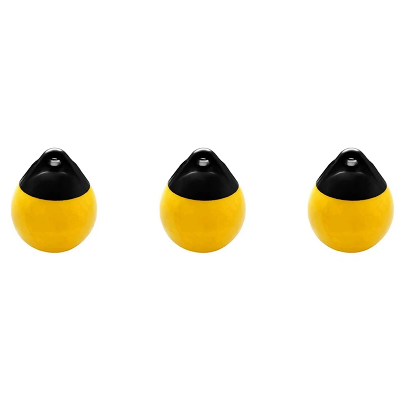 3X Heavy Duty PVC Boat Fender Ball Round Anchor Buoy Dock Bumper Ball Inflatable Protection Marine Mooring Buoy Yellow