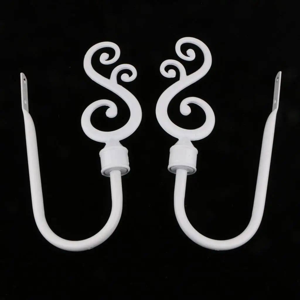 Curtain Hook Aluminum Alloy U Shape Drapery Hanger Strong Wall Tieback for Living Room Accessories