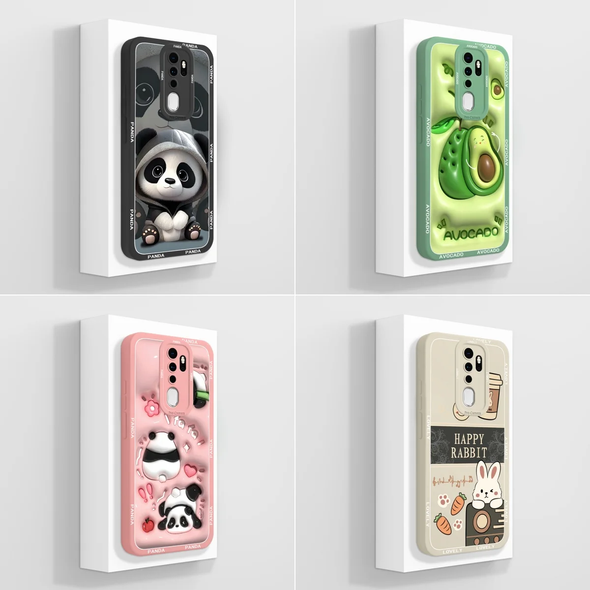 For OPPO A9 A5 (2020) Coque Avocado Panda Case Silicone Soft Durable Fundas For A5(2020) OPPOA9 (2020) Phone Cover Shell Cases