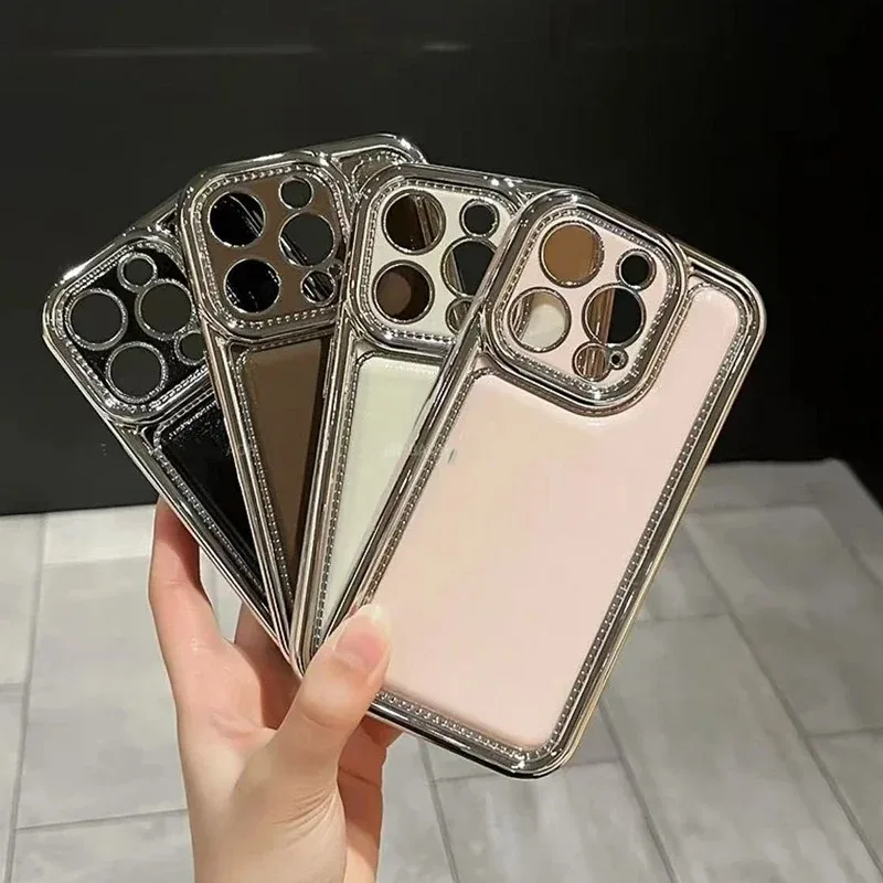 الفاخرة مطلي الجلود نمط جراب هاتف آيفون 11 12 13 14 15 16 برو ماكس زائد كاندي الوفير لينة غطاء سيليكون قذيفة