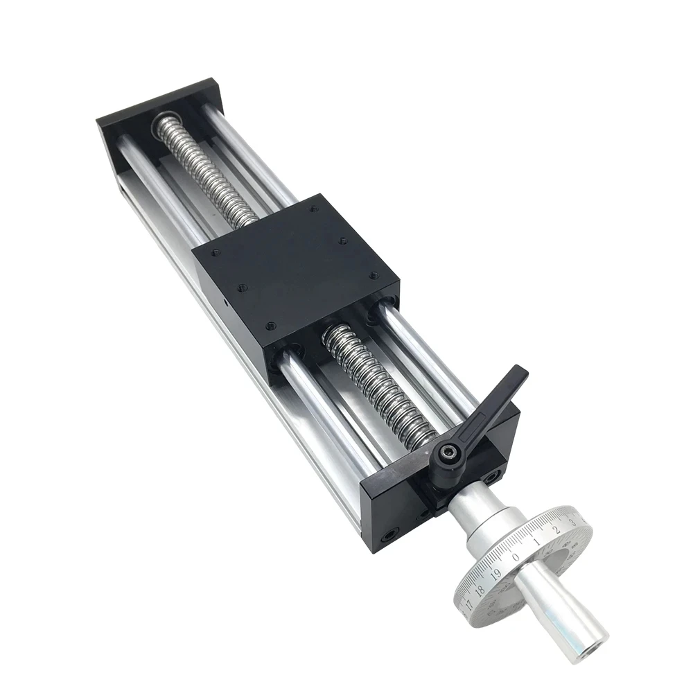 

Manual table Linear guide 200 mm 300 mm Stroke rod Optical axis table Manual slide ball screw