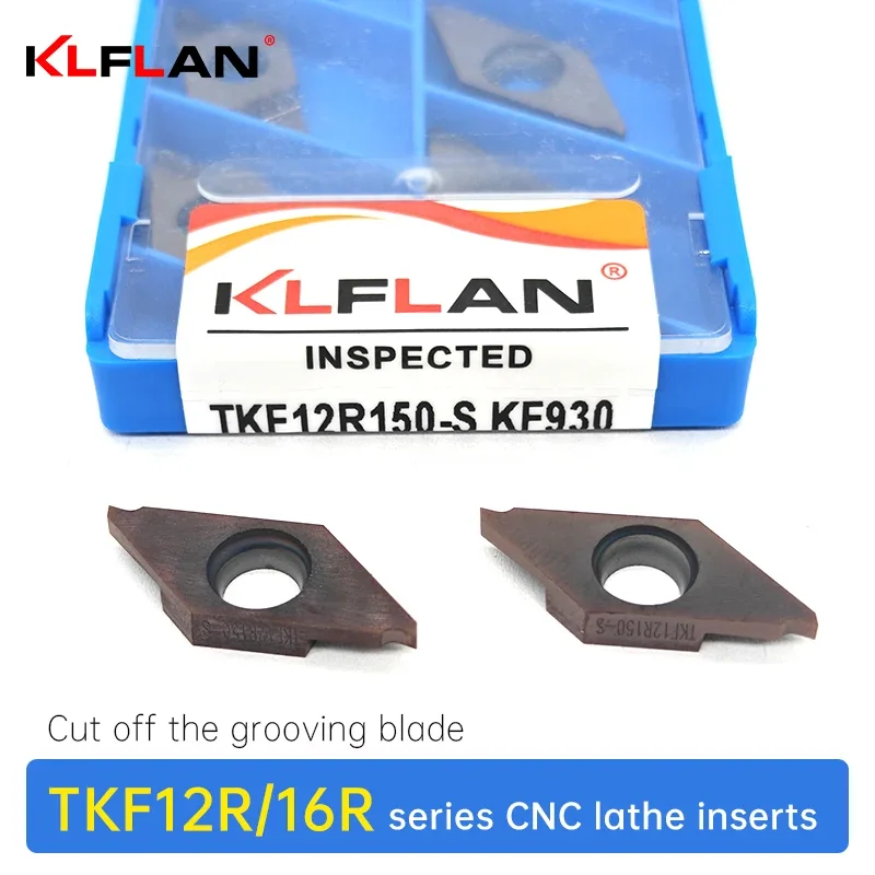 

Swiss-Type Lathe Small Part Cutting And Grooving Inserts TKF12R TKF16R Flat Mouth And Angled Mouth CNC Inserts For Machining Ste