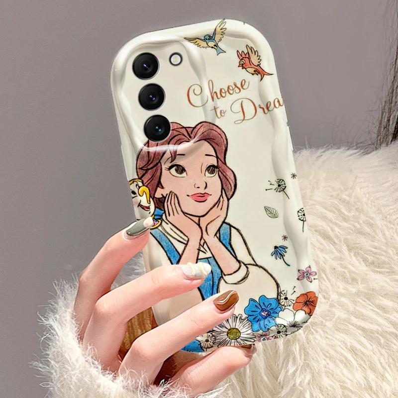 Bella e la bestia arte carina per Samsung S24 S23 S21 S20 Ultra Plus FE A73 A72 A71 A51 A31 A05S A05 A04 5G onda olio morbido