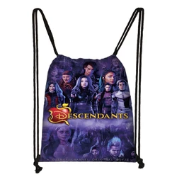 Disney Descendants Drawstring Bag Daily Casual Bag Boy Girl Knapsack Drawstring Bags Storage Bag Shopping Beach Bags