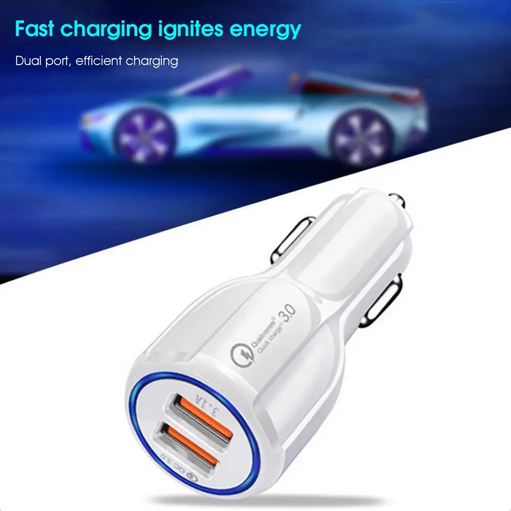 Car Charger Adapter  Practical Voltage Stability Sturdy  QC 3.0 Fast Charge Automotive Charger for Automobile