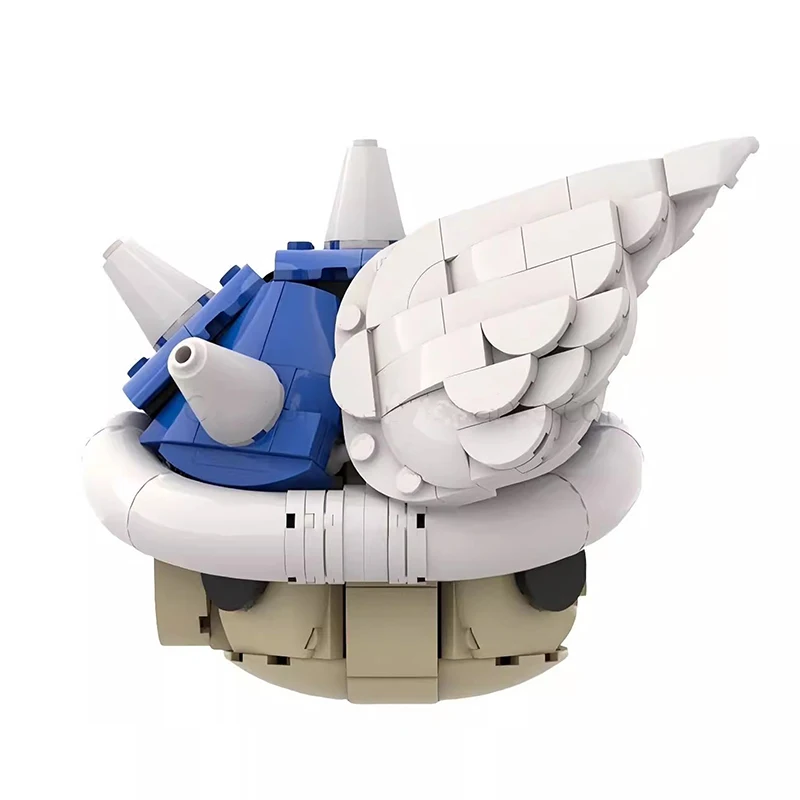 Bricklink MOC เกมอะนิเมะตัวเลข 40787 Kart Spiny Shell เต่าชุด DIY Creative Building Blocks ของเล่นเด็กคริสต์มาสของขวัญ