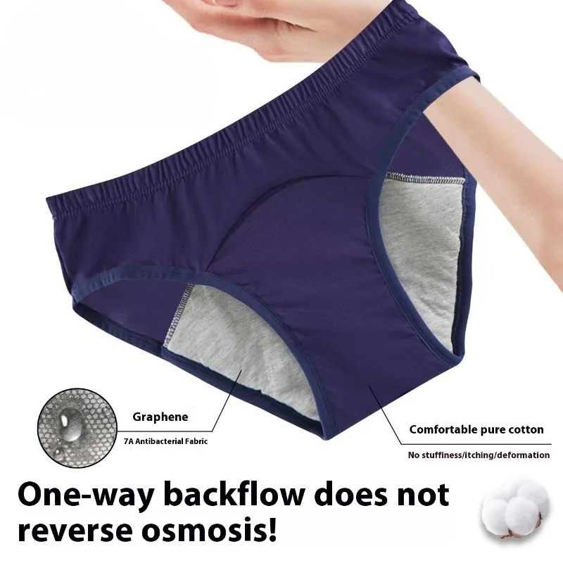 2‌pcs Graphene Anti Leak Reusable Washable Incontinence Underwear Pant Adult Elderly Waterproof Comfortable Diaper Liners