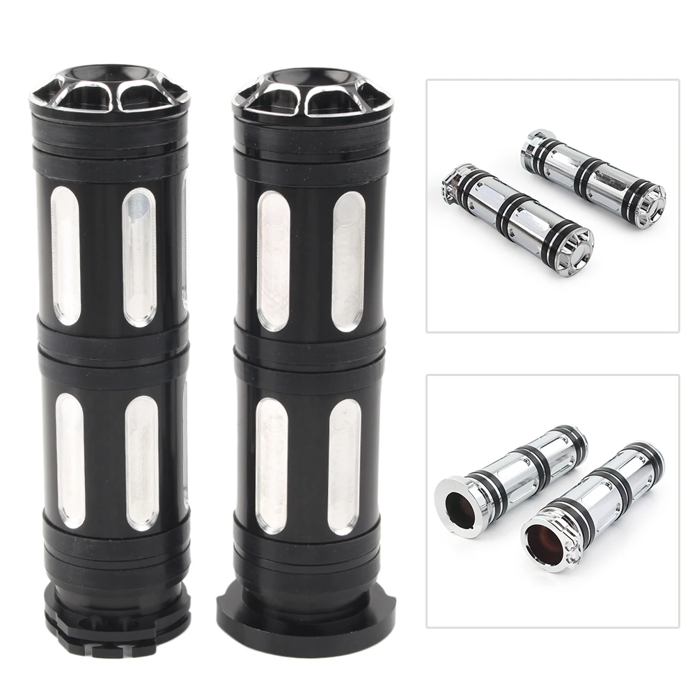 

2Pcs CNC Aluminum Motorcycle Handle Bar Hand Grips For Harley Davidson Sportster Touring Glide Dyna Softail