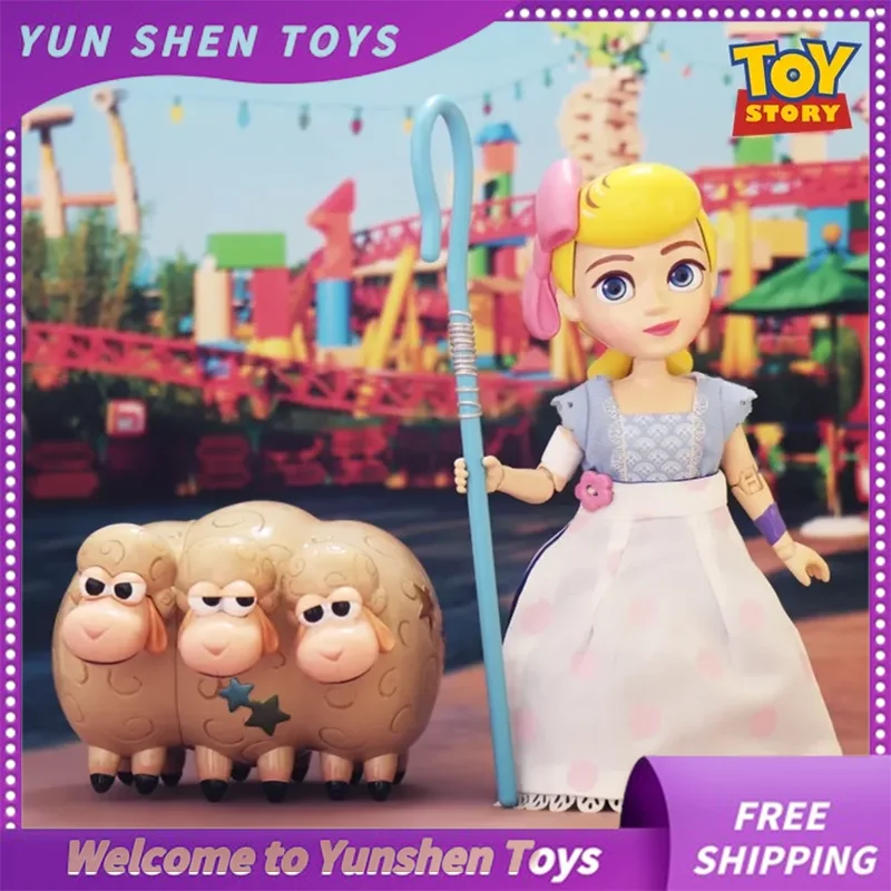 

Genuine HEROCROSS Disney Toy Story 4 Shepherdess Woody cross-dressing alloy can do doll ornaments children's toy gifts.