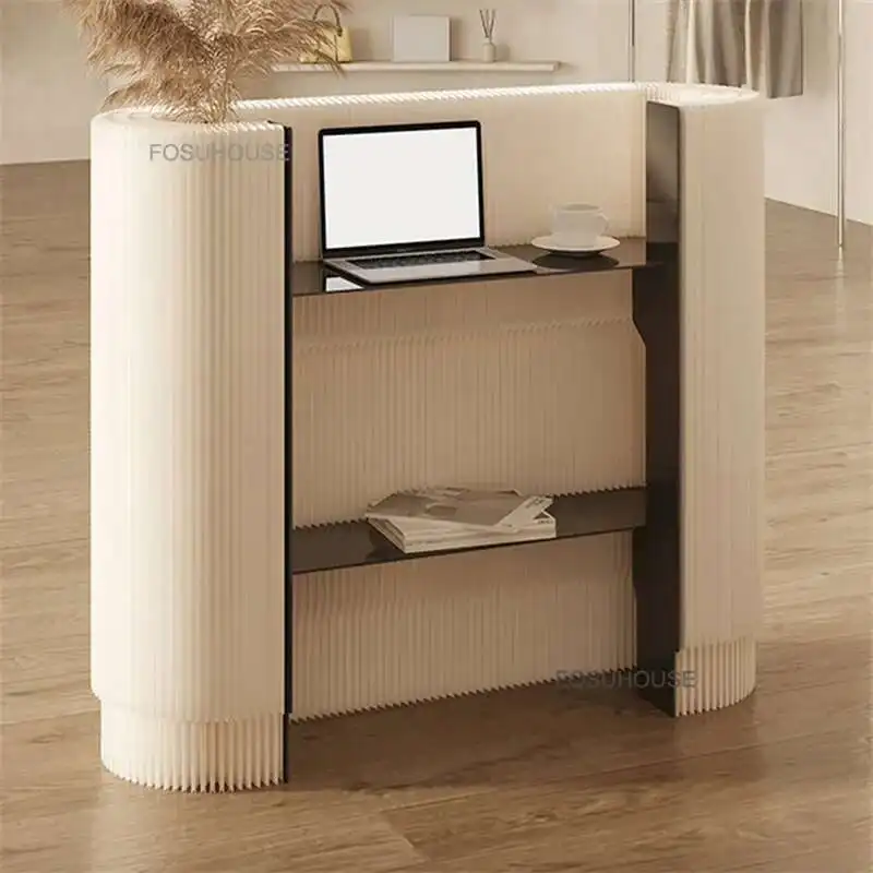 

Modern Reception Desk Shopping Mall Exhibition Mobile Reception Desks Shop Simple Counter Clothing Store Front Desks Cashier M